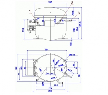 Compresor frigorific Cubigel GL70AA (R134a)